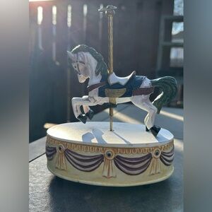 Vintage Carousel Horse Music Box